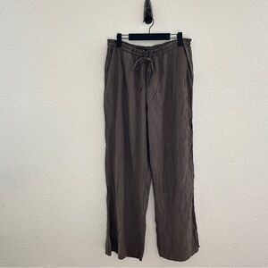 ZARA Crinkle Drawstring Pants - Minimalist Coastal Lounge - Large